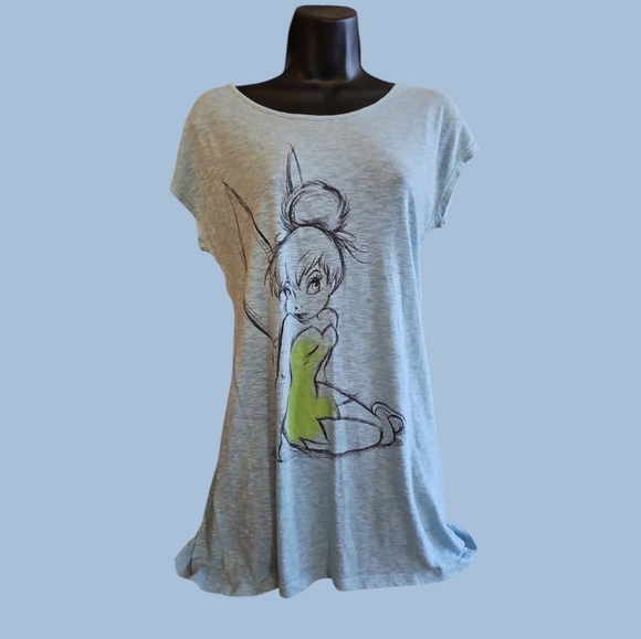 Disney Tinkerbell Light Blue Nightgown - Picture 1 of 7